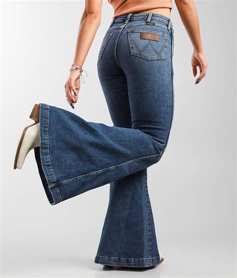 vintage style flare jeans.